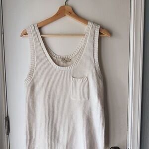 LOFT Ivory Knit Sleeveless Top
